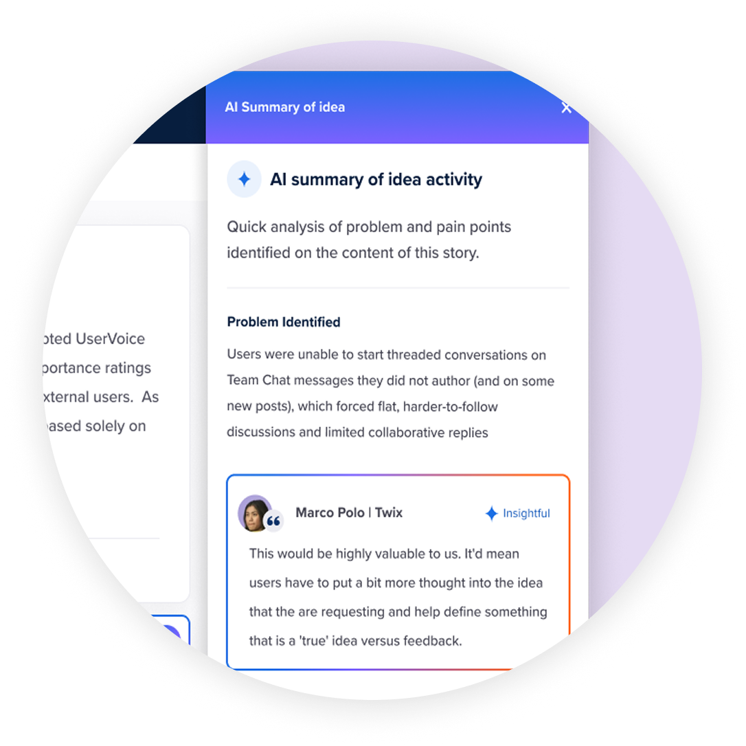 AI Summary panel