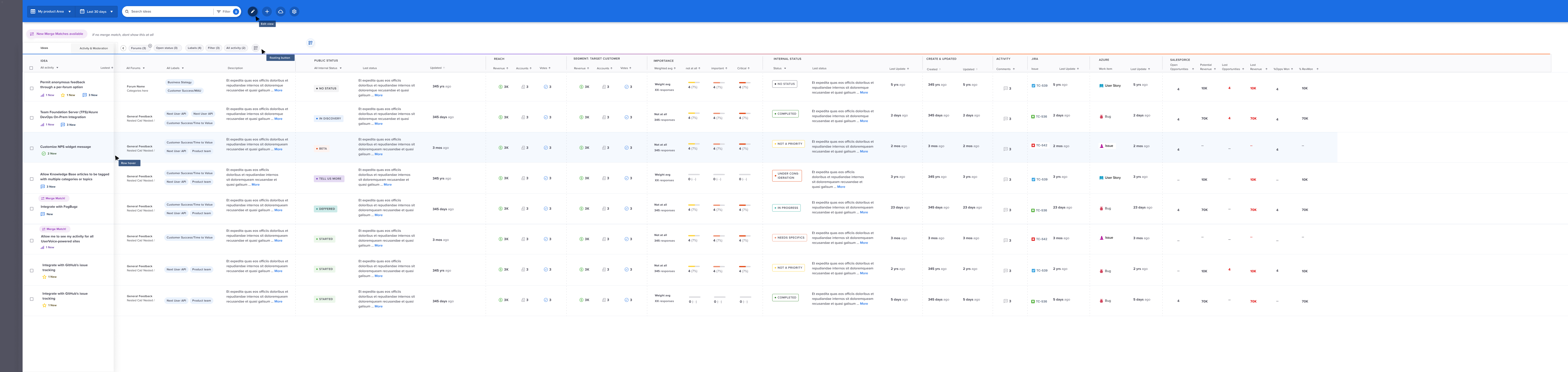 Admin Grid after redesign